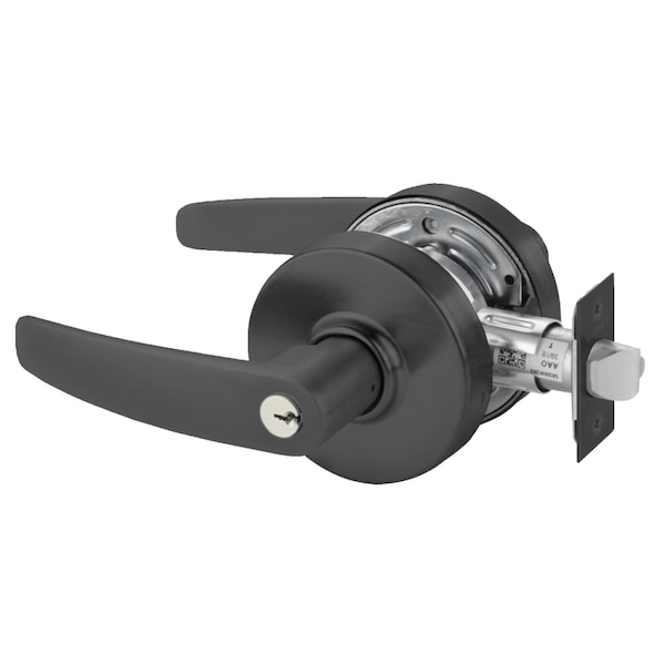 Sargent Grade 2 Entrance/Office Cylindrical Lock, B Lever, Conventional Cylinder, Blk Suede Fnsh, Non-handed 28-7G05 LB BSP - main